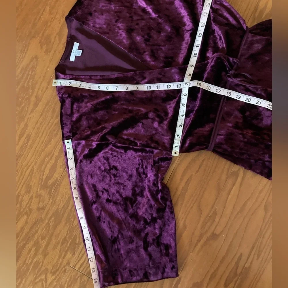 H by Halston Red Velvet duster or Dress Size L/XL